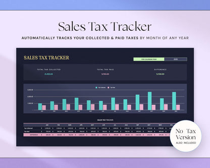 Bookkeeping Spreadsheet Profit & Loss Tracker