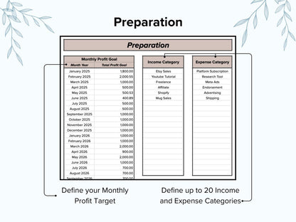 Bookkeeping Google Sheets Income Tracker