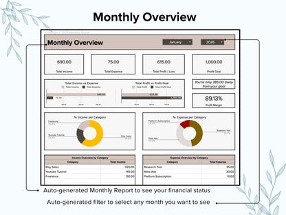 Bookkeeping Google Sheets Income Tracker