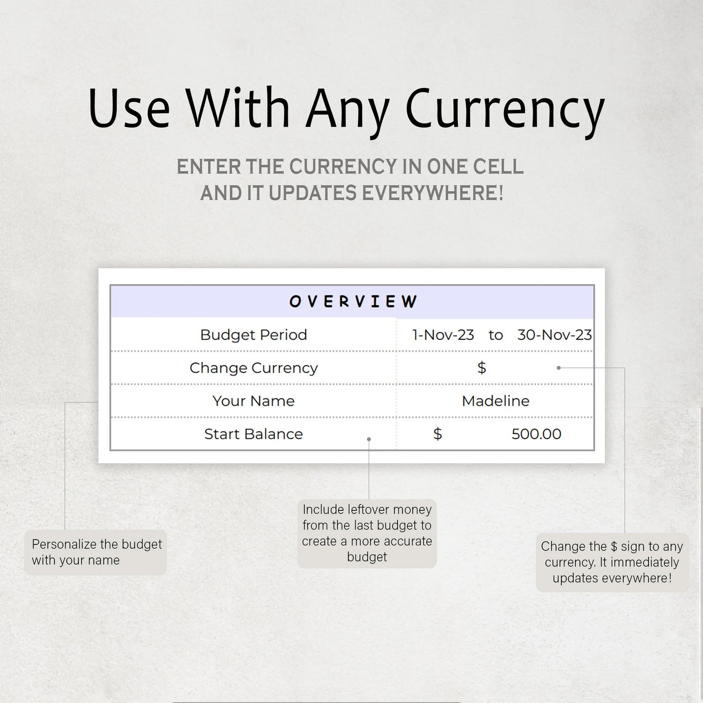 Simple Budget Planner Google Sheet Template