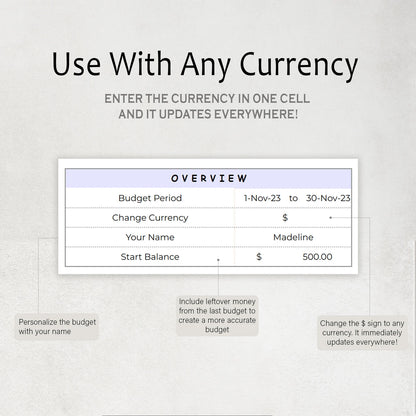 Simple Budget Planner Google Sheet Template