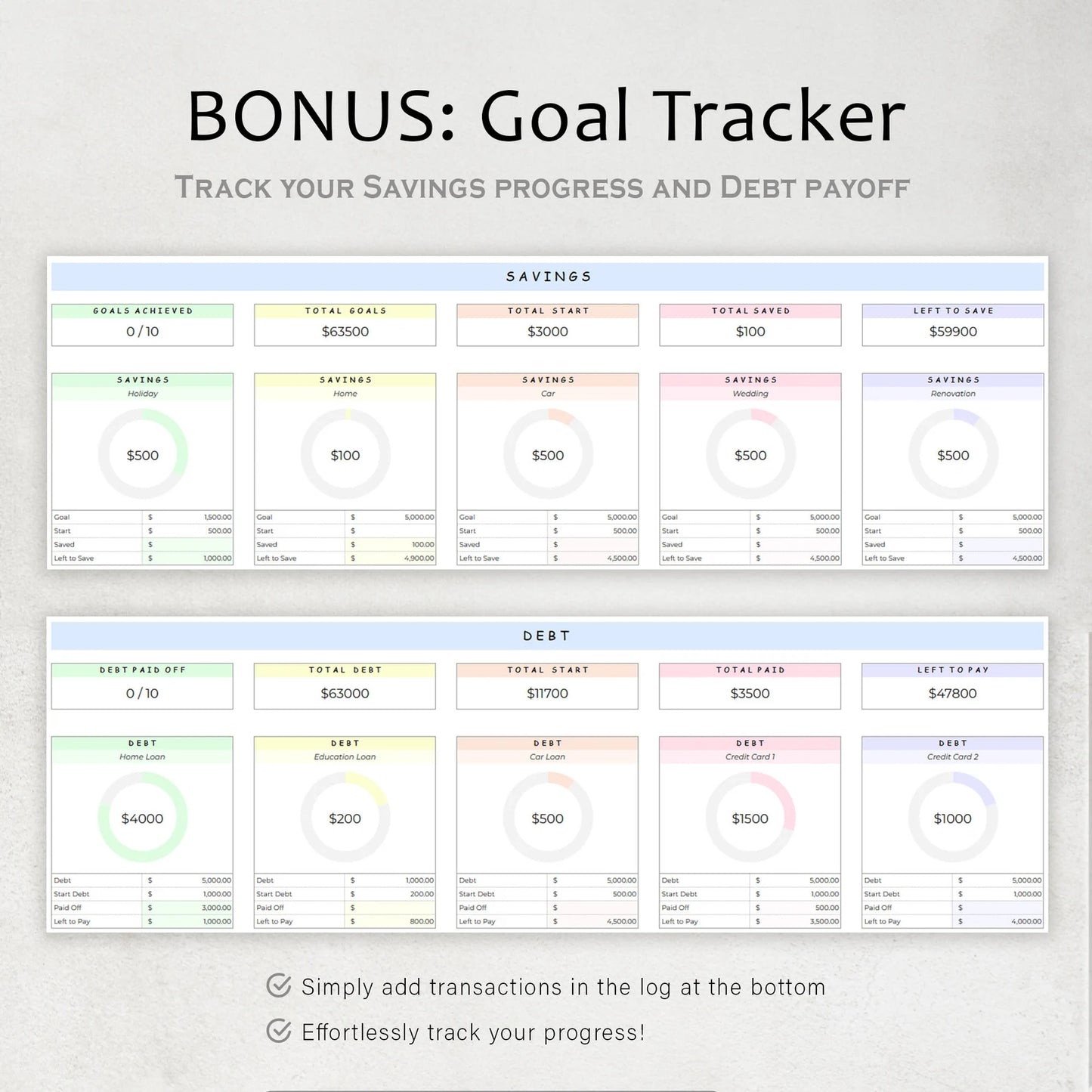 Simple Budget Planner Google Sheet Template