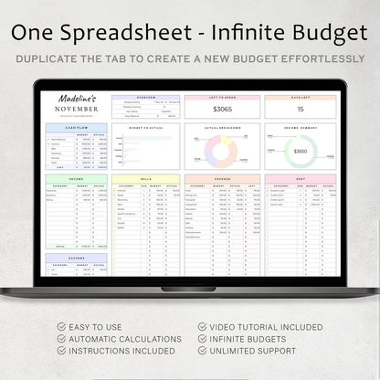 Simple Budget Planner Google Sheet Template