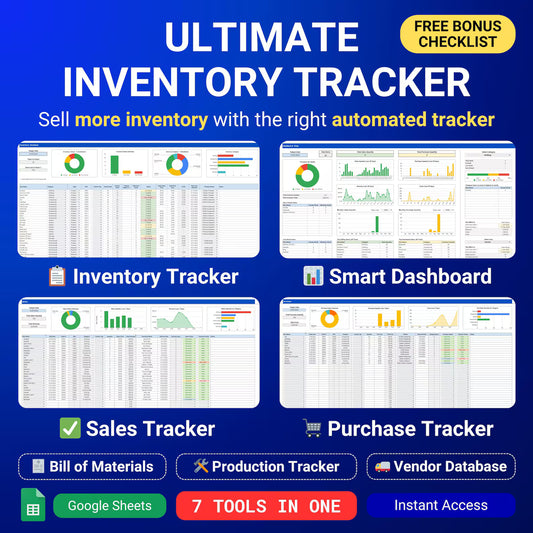 Inventory Tracker Google Sheets Dashboard